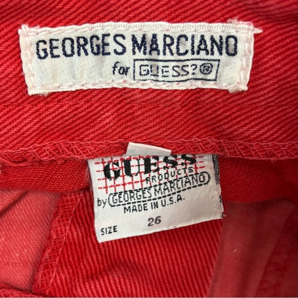Vintage Guess by Marciano Denim High
Waist Skirt Red Size 26 - Picture 5 of 6